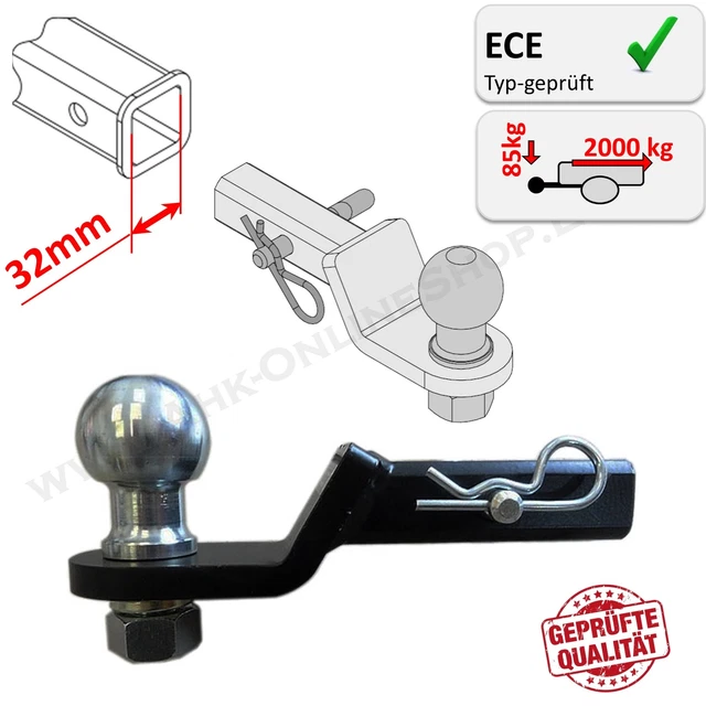Adaptateur Attelage Remorque US Abaissé 50mm - Pour Ford, GMC, Jeep - Charge 2800kg
