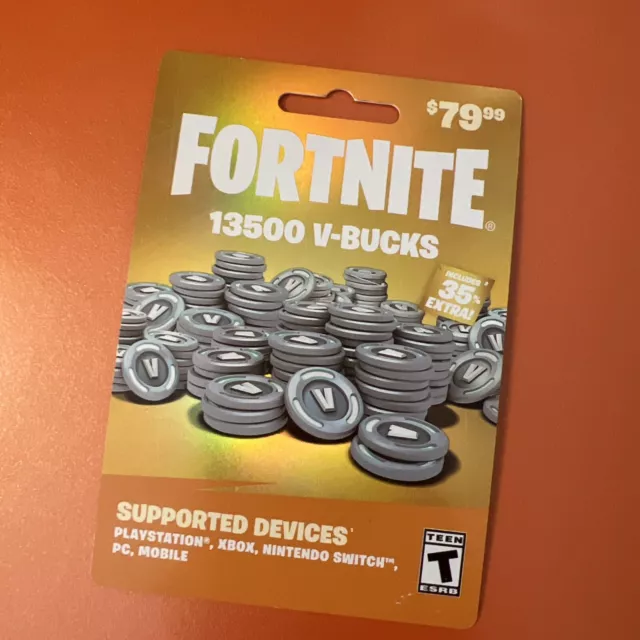 Fortnite 13500 V-Bucks Gift Card