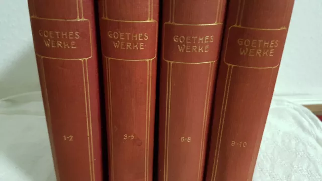 Antik Buch Goethe Werke Literatur Gedichte 1895 Deutschland Lyrik Bücher Faust 