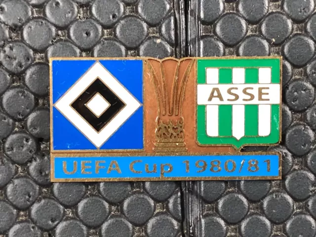 Pins Badge Football Soccer Asse Saint Etienne Vs Hambourg Sv 1980 / 1981