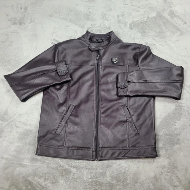 EMPORIO AND CO. Mens Black Leather Jacket L New With Tags 175.00 PicClick