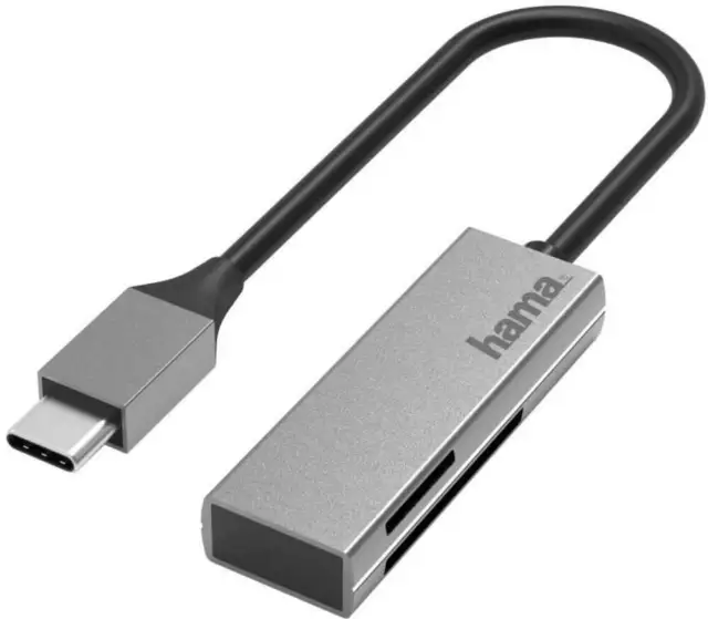 Hama 200131 Lecteur De Carte USB Usb-C 3.0 SD / MICROSD Boîtier En Premier Ligne