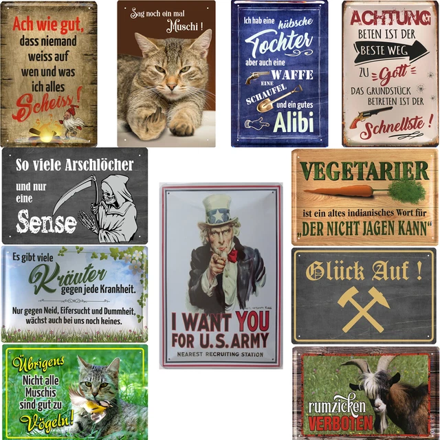 Blechschilder Lustige Spruche Schilder