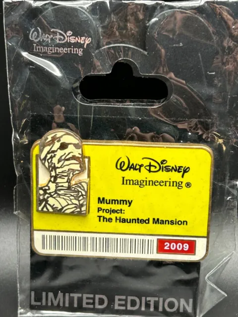 Disney Wdi Haunted Mansion Mummy 2009 Id Badge Limited Edition Series Pin