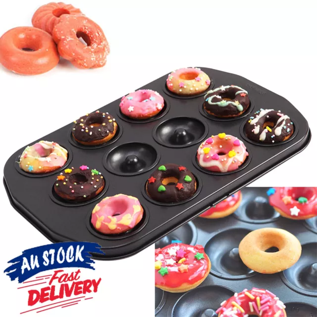 12 Cups Donut Mould Dough Tray Pan Mini Maker Cake Cake Baking Mould Doughnut