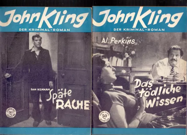 4  JOHN KLING / KRIMINAL-ROMAN-125 bis 154  -von -PETERSEN-VERLAG-HAMBURG -1950