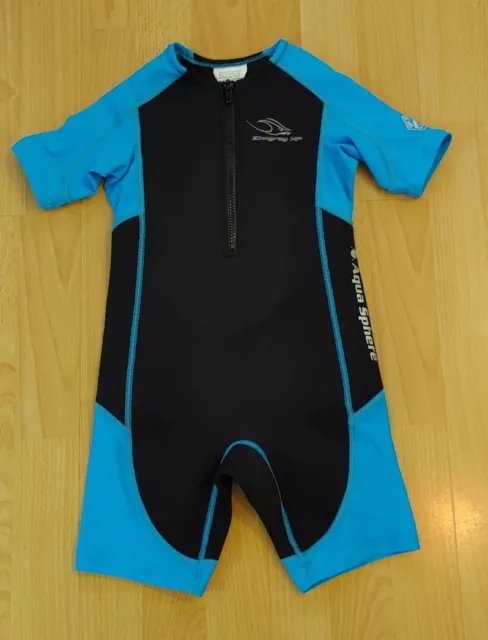 Aqua Sphere STINGRAY UV30 Anzug Neopren Shorty Schwimmanzug Gr. 110- 116 6 Jahre