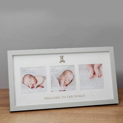 Baby Triplo Cornice Fotografica Benvenuti nel mondo Regalo in Scatola Regalo Baby Boy Girl