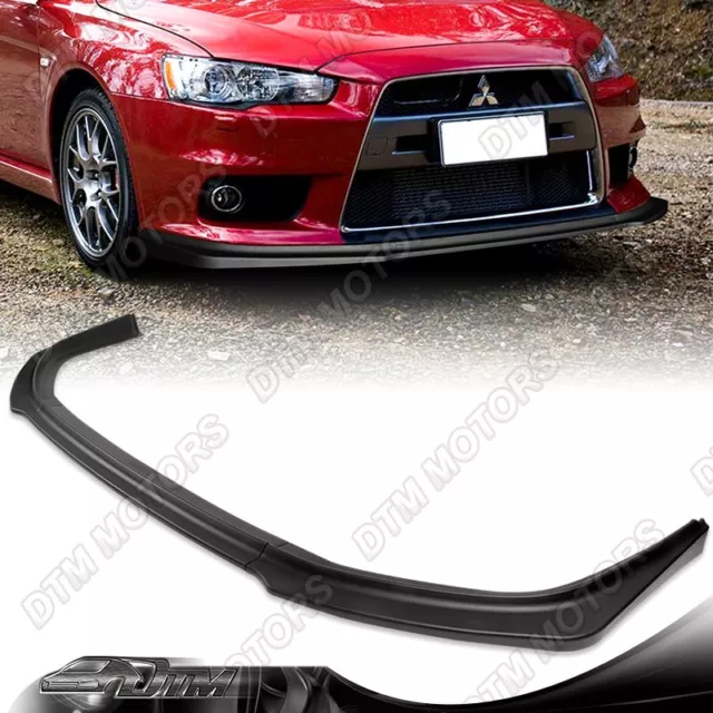 For 08-15 Mits.EVO X 10 Evolution R-Style Matt Black Front Bumper Lip Spoiler