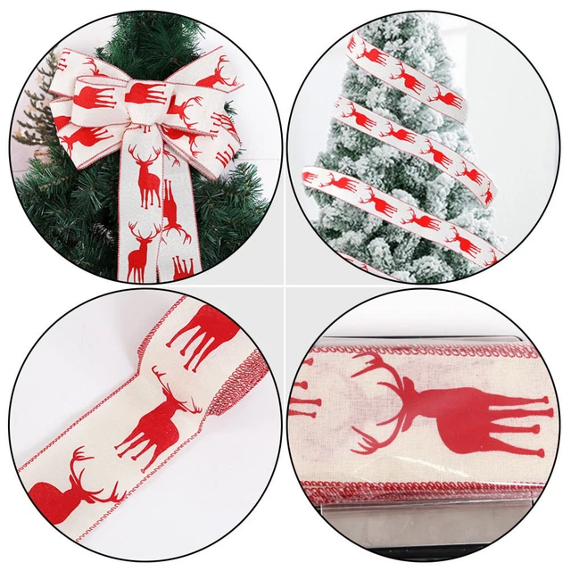 2 rollen von Weihnachten Geschenk Bänder Weihnachten Verpackung Band 8