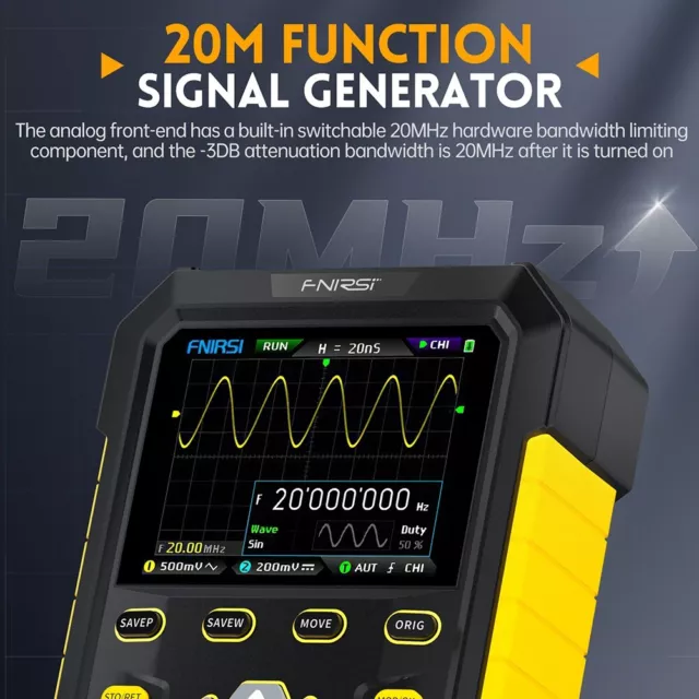 DPOX180H 2in1 generatore di segnale oscilloscopio digitale con larghezza di banda regolabile