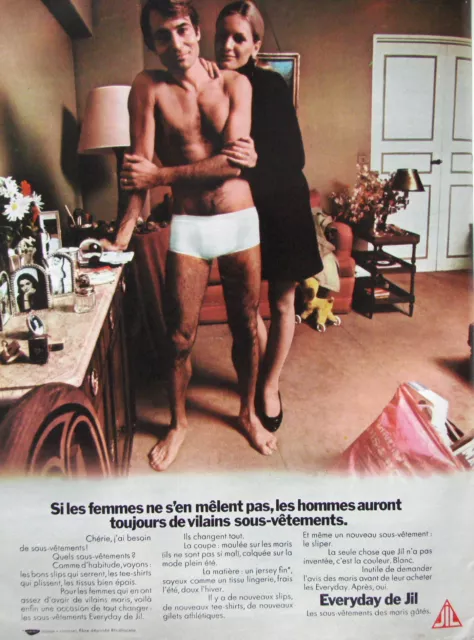 Publicité De Presse 1970 Everyday De Jil Les Sous-Vêtements Des Maris Gatés