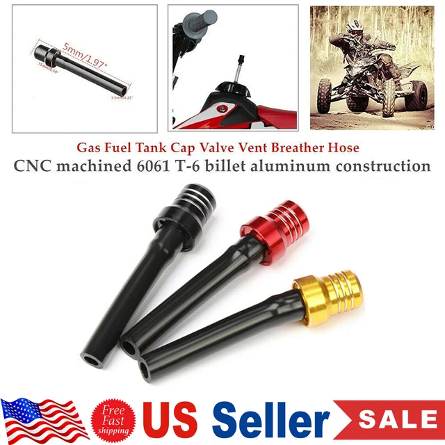FUEL GAS TANK Cap Vent Air Valve Breather Tube Pit, Dirt Bike