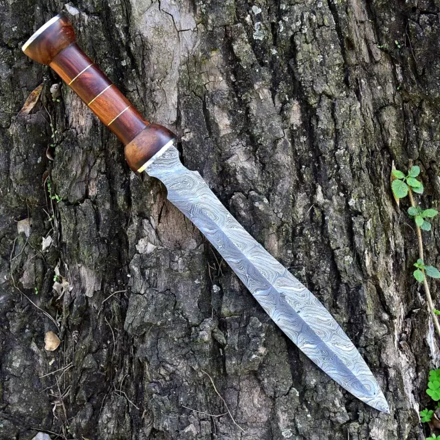 Custom Handmade HAND FORGED DAMASCUS STEEL Hunting Dagger Sword KNIFE 735