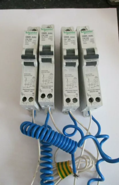 SCHNEIDER ELECTRIC C60H R30 C6 C10 C16 C20 C32 C45 30mA SINGLE POLE 10KA RCBO'S