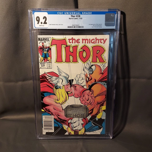 The Mighty THOR #338 CGC 9.2 Newsstand Ed. Marvel 1983 2nd Beta Ray Bill