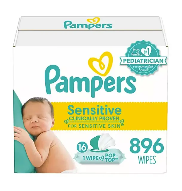 Pampers Sensitive, Perfume Free Baby Wipes, 16 Packs (896 ct.) - Free Shipping