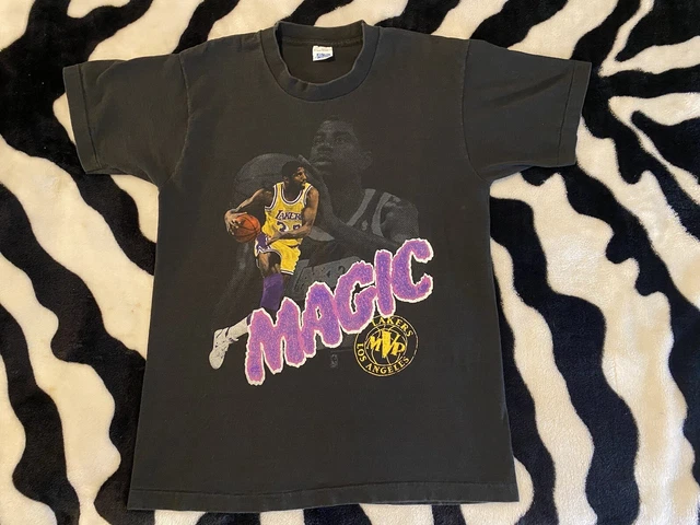 Vintage Magic Johnson MVP Single Stich  T-shirt Large Los Angeles Lakers Rare