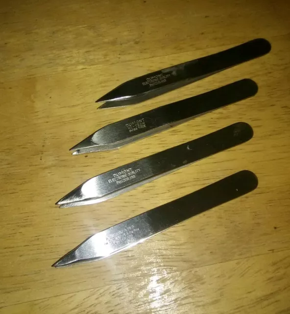 4~Watchmaker's Vintage Watch Tweezers - DUMONT Switzerland