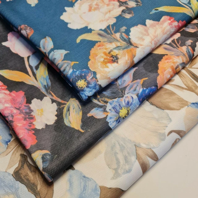 Floral Print Poly Viscose Material Stretch Print Jersey Dress Fabric 58" Meter