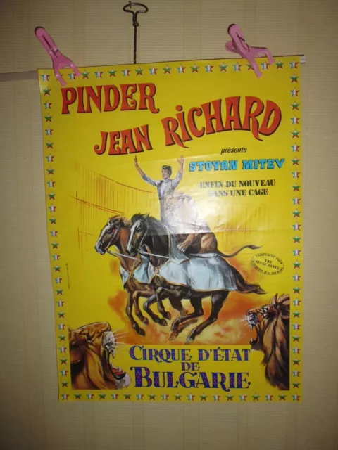 affiche cirque  Jean Richard Pinder cirque de Bulgarie