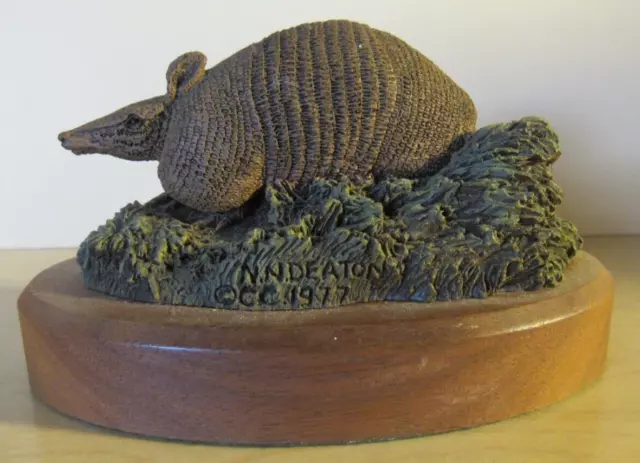 Audubon Bronzes Hamilton Collection Nine Banded Armadillo N.N. Deaton 1977