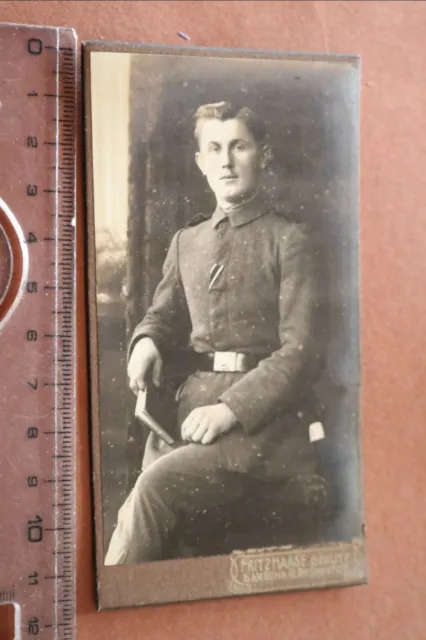 tolles altes CDV Foto - Portrait eines Soldaten - Görlitz