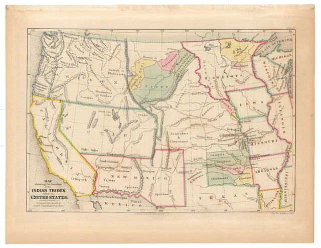 MAP SHOWING THE location of the - Map Showing The Location Of The Indian Tribes.webp