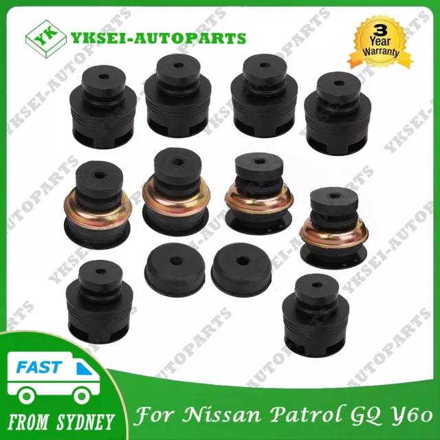 Set of 12 Pcs Body Mount Bushing Set Kit Suit For Nissan Patrol GQ Y60 LWB Wagon