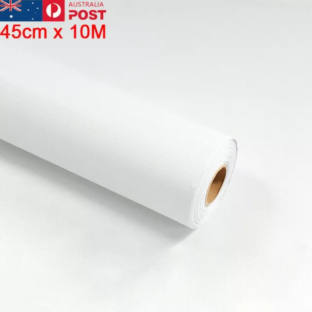 10M White Vinyl Self Adhesive Wallpaper Kitchen Home Contact Paper Film AU Stock