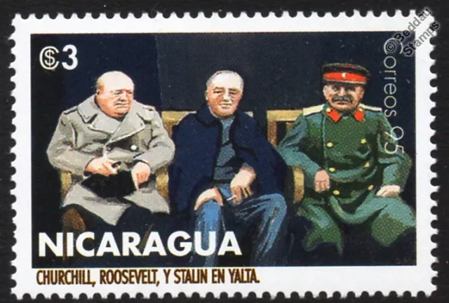 WWII 1945 Yalta Conference - CHURCHILL, STALIN & ROOSEVELT Stamp