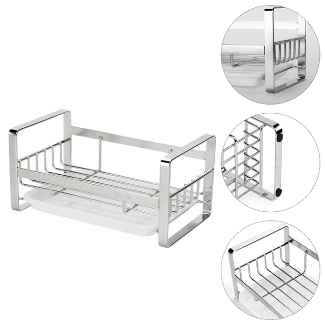 Organizador de suministros de cocina 1 pieza fregadero de cocina soporte de almacenamiento estante de drenaje