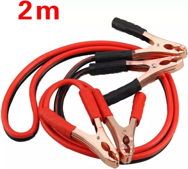 2M 1000 AMP Heavy Duty Car Van Jump Starter Leads Booster Cables Start Recovery