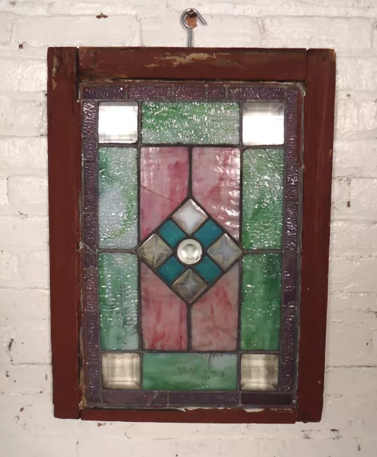Vintage Antique Stained Glass Door (00430)NS