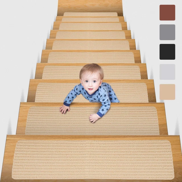 Alfombrillas escalonadas DanceWhale 76,2x20,3cm Escaleras Beige Juego 15 MERCANCÍA DE SEGUNDA MANO