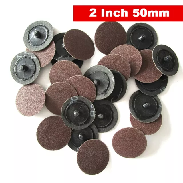 2 Inch 60/80 Grit Type R Disc Sanding Abrasive Roll Lock Pads Grindin  3M361F