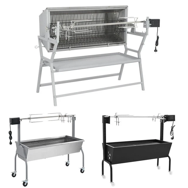 Elektrischer Spanferkelgrill 220V - Edelstahl Grill Mit Motor Für 30kg