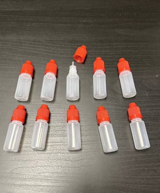 10 pcs 10ml Empty Dropper Squeezable Plastic Dropper Bottles Eye Dropper Bottle