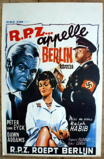 belgian poster GEHEIMAKTION SCHWARZE KAPELLE, PETER VAN EYCK, R.P.Z. BERLIN