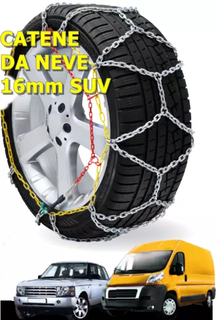 Catene da Neve 16mm Omologate Gruppo 230 pneumatici 225/70R15