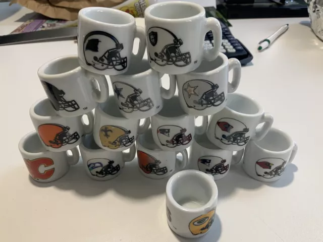 Mini Ceramic NFL Football Team Mugs Vintage Collectible Vending Capsule Toys