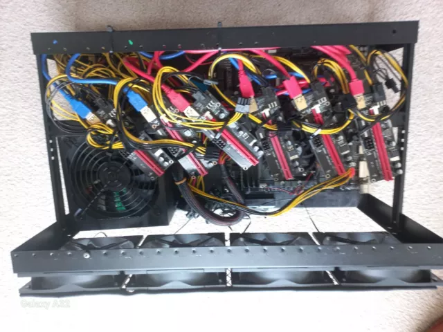 6 Slot Crypto Mining Rig... No CPU's Used