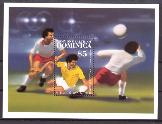 Dominica Block 106 postfrisch Fußball WM 1986 #GE638