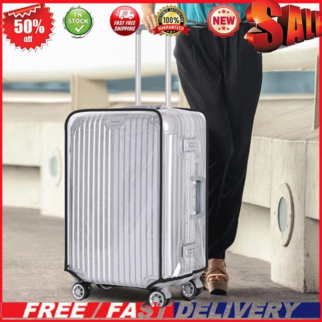 Housse Valise Imperméable 28 Pouces – Protection PVC Transparent – Voyage Avion, Anti-Poussière & Anti-Rayures