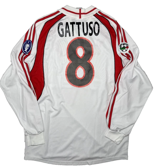 MAGLIA CALCIO VINTAGE AC Milan GATTUSO Opel 2000 2001 Away