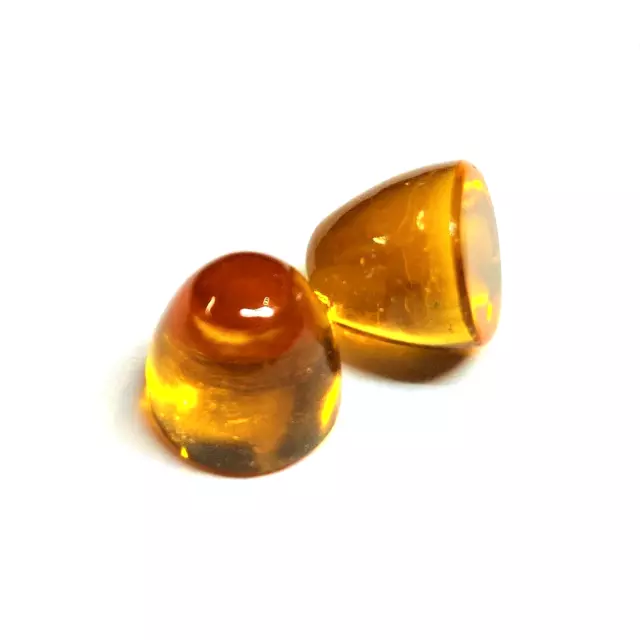 1x Beryll Edelstein - Goldberyll Rund Cabochon Piramide 8,0x8,0mm (1363)