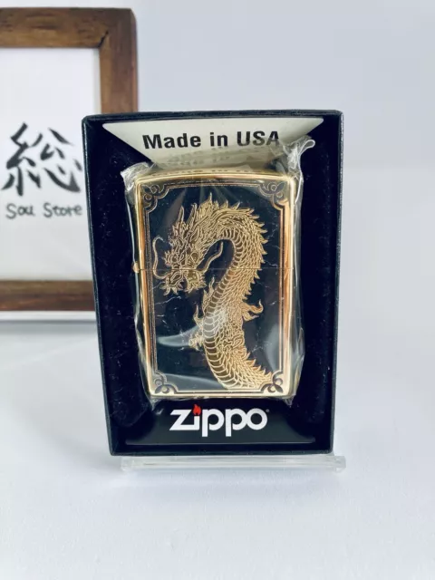 Zippo Oil Lighter Dragon Black Gold Serial Number Only 88 Limited Edition Japan