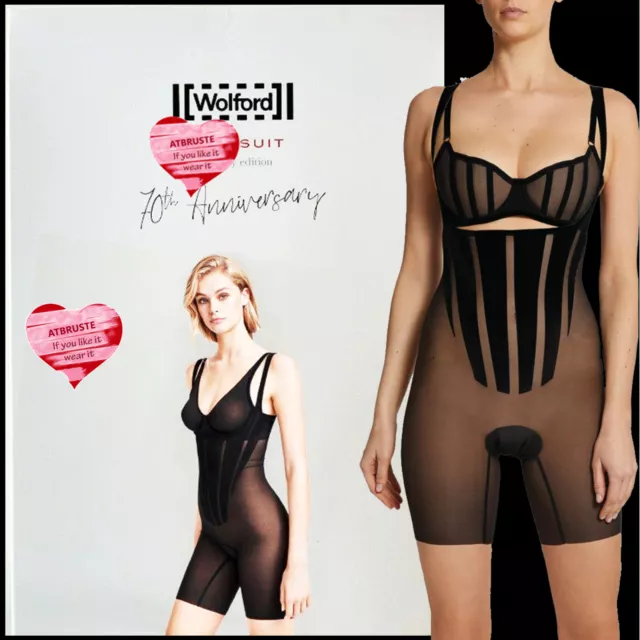 Wolford 70th-Anniversary Form. Body Suit Size 36 Black