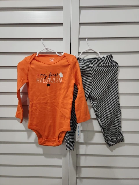 Halloween Unisex Girl Boy Toddler Carters 2piece Outfit Size 24 months 2T Orange
