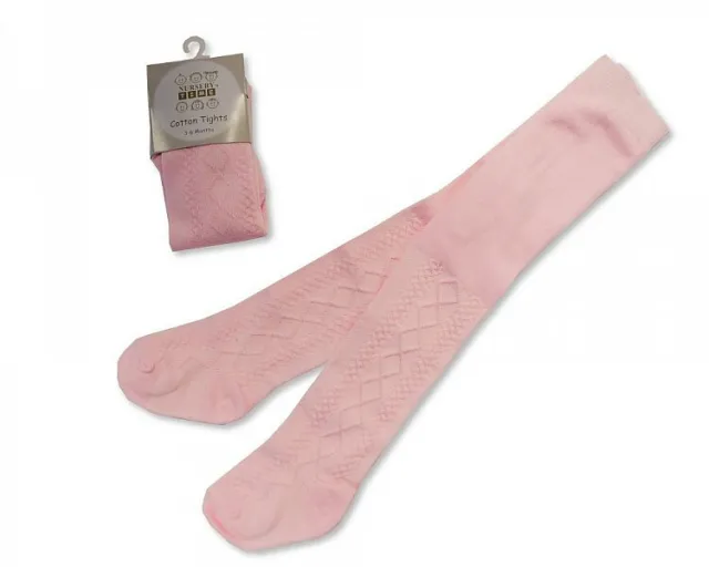Premature Tiny Baby Girls Lace Tights Pink by Nursery Time 5-8lb Hearts Diamond